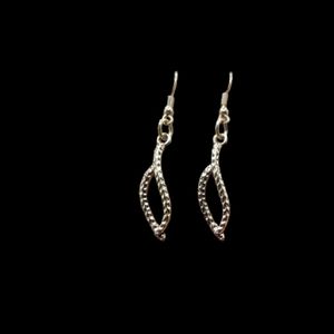 Gold Tone Teardrop Dangle Earrings